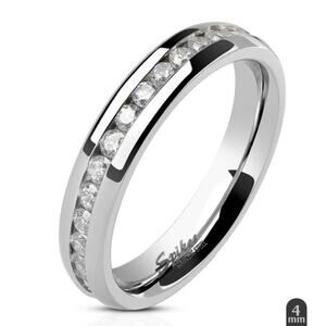 New stainless steel CZ‎ eternity ring